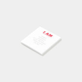 Post-it Notes Red Ich bin einzigartig mächtig Wass Klebezettel (angewinkelt)