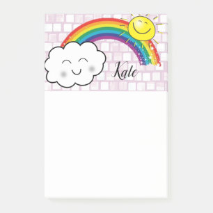 Post-it Notes Regenbogenwolken Klebezettel