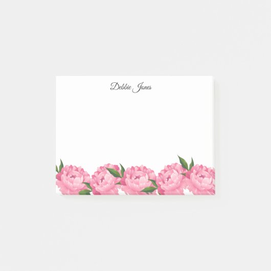 Post-it-Notes-rosa Peony Post-it Klebezettel (Vorderseite)