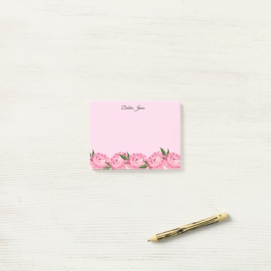 Post-it-Notes-rosa Peony Post-it Klebezettel (Auf Schreibtisch)