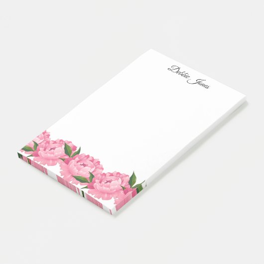 Post-it-Notes-rosa Peony Post-it Klebezettel (angewinkelt)
