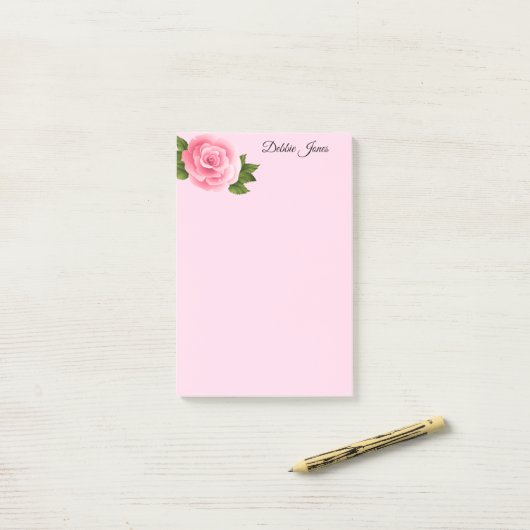 Post-it-Notes-rosa Rose Post-it Klebezettel (Auf Schreibtisch)