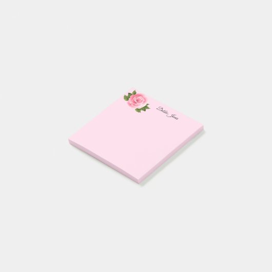 Post-it-Notes-rosa Rose Post-it Klebezettel (angewinkelt)