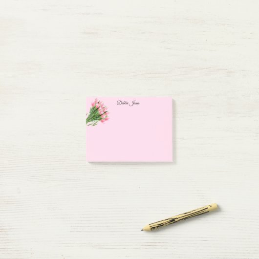 Post-it-Notes-rosa Tulips Post-it Klebezettel (Auf Schreibtisch)