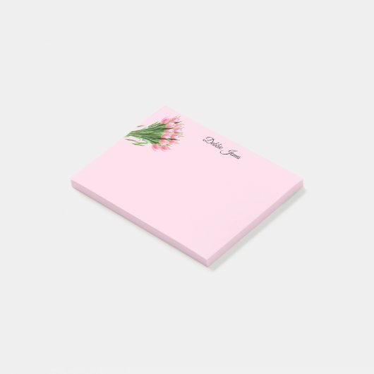 Post-it-Notes-rosa Tulips Post-it Klebezettel (angewinkelt)