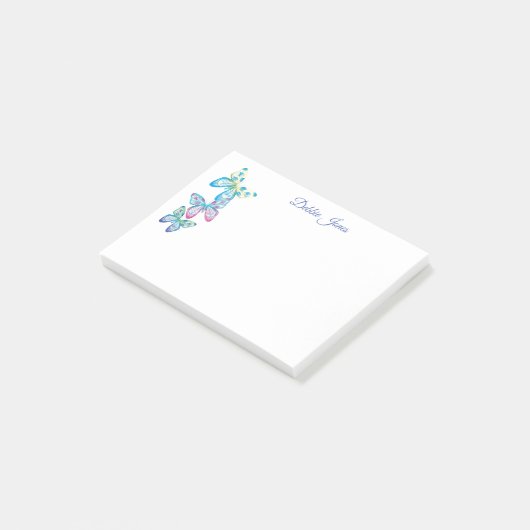 Post-it-Notes-Schmetterlinge Post-it Klebezettel (angewinkelt)