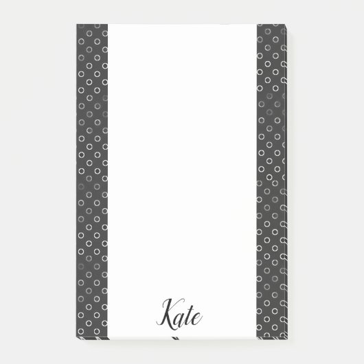 Post-it Notes Schwarz-Weiße Kreise Klebezettel (Vorderseite)