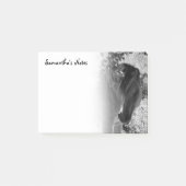 Post-It-Notes: Schwarzweiß-Pferd Post-it Klebezettel (Vorderseite)