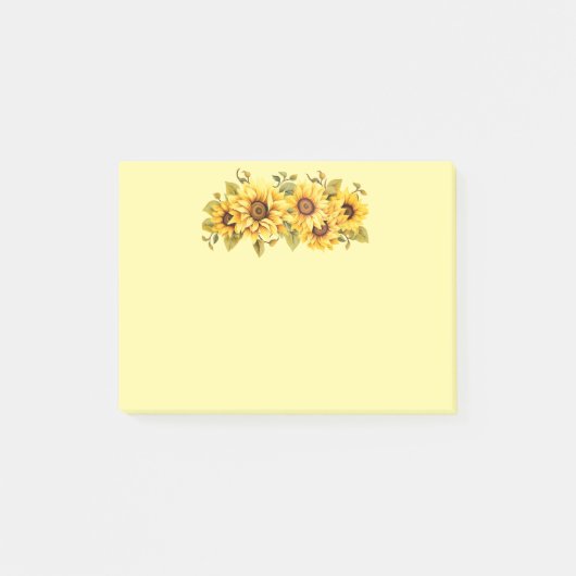 Post-it-Notes-Sonnenblumen Post-it Klebezettel (Vorderseite)