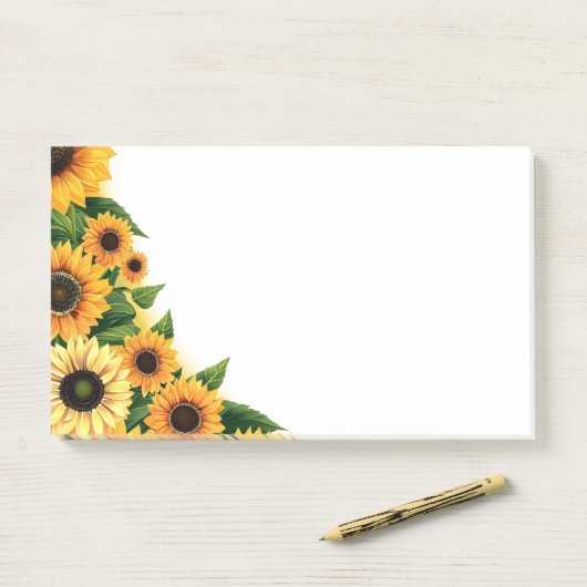 Post-it-Notes-Sonnenblumen Post-it Klebezettel (Auf Schreibtisch)