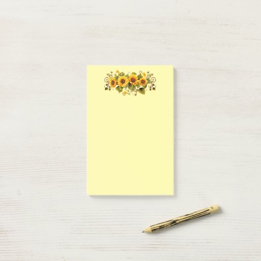 Post-it-Notes-Sonnenblumen Post-it Klebezettel (Auf Schreibtisch)