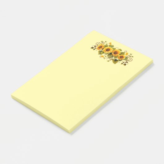 Post-it-Notes-Sonnenblumen Post-it Klebezettel (angewinkelt)