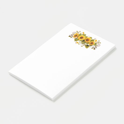 Post-it-Notes-Sonnenblumen Post-it Klebezettel (angewinkelt)