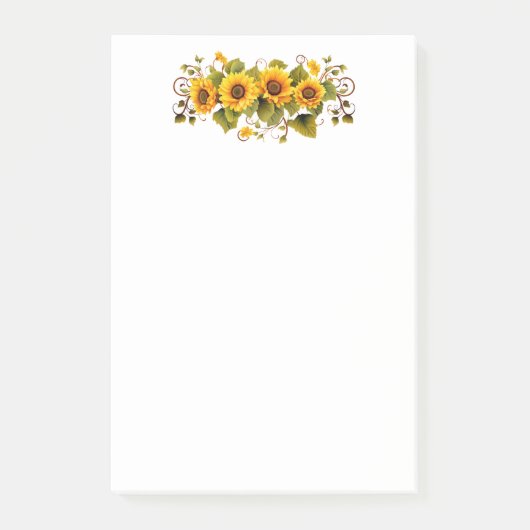 Post-it-Notes-Sonnenblumen Post-it Klebezettel (Vorderseite)