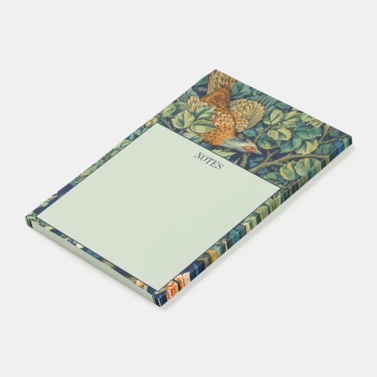 POST-IT NOTES WILLIAM MORRIS "PHEASANT" DESIGN KLEBEZETTEL (angewinkelt)
