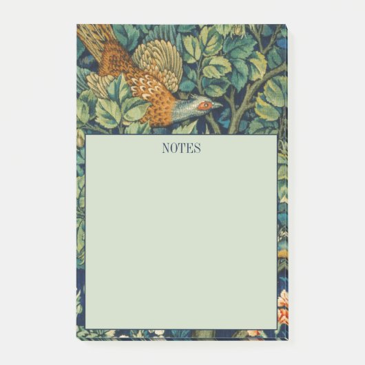 POST-IT NOTES WILLIAM MORRIS "PHEASANT" DESIGN POST-IT KLEBEZETTEL (Vorderseite)