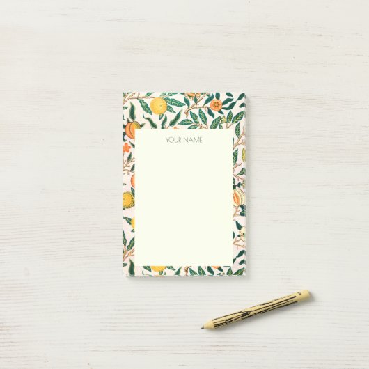 POST-IT NOTES WILLIAM MORRIS YELLOW POMEGRANATE KLEBEZETTEL (Auf Schreibtisch)