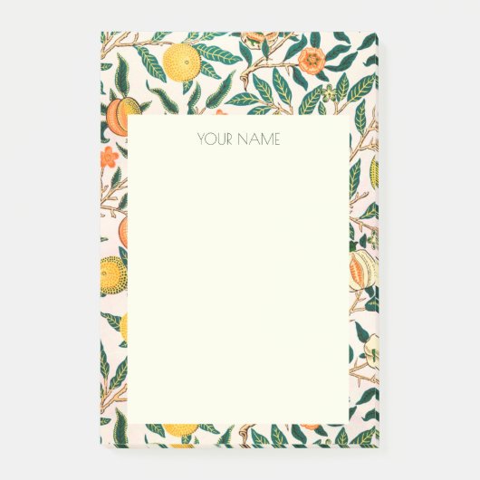 POST-IT NOTES WILLIAM MORRIS YELLOW POMEGRANATE KLEBEZETTEL (Vorderseite)