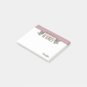 Post it notiert personalisierte, Feder Motivation Post-it Klebezettel (angewinkelt)