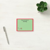 Post-it Notiz - Drache und roter Rand (Büro)