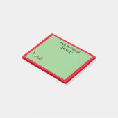 Post-it Notiz - Drache und roter Rand (angewinkelt)
