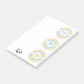 Post-it Notizblätter Regenbogen Klebezettel (angewinkelt)