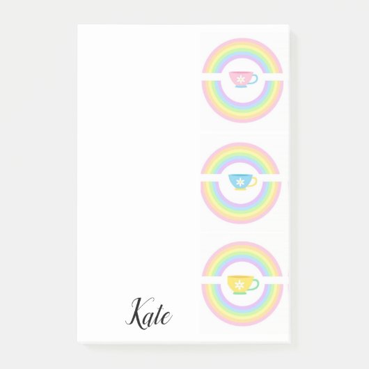 Post-it Notizblätter Regenbogen Klebezettel (Vorderseite)