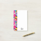 Post-it Notizen Bunte Pom Poms (Auf Schreibtisch)
