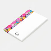 Post-it Notizen Bunte Pom Poms (angewinkelt)