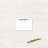 Post-it-Notizen des Arbeitstherapeuten Post-it Klebezettel (Auf Schreibtisch)