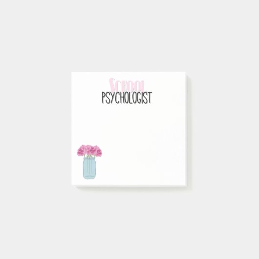 Post-it-Notizen des Fun Floral School Psychologen Post-it Klebezettel (Vorderseite)