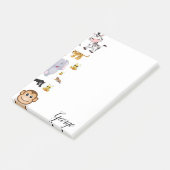 Post-it-Notizen Elephant Tiger Monkey Post-it Klebezettel (angewinkelt)