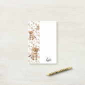 Post-it-Notizen Floral Kitten Post-it Klebezettel (Auf Schreibtisch)