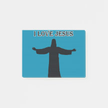 Post-It Notizen ich liebe Jesus