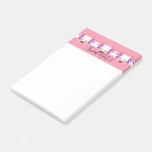 Post-it Notizen Rosa Schweine (angewinkelt)