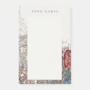 POST-IT NOTIZEN: WILLIAM MORRIS GEISBLATT + TULPE KLEBEZETTEL