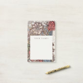 POST-IT-NOTIZEN: WILLIAM MORRIS HONEYSUCKLE + TULP POST-IT KLEBEZETTEL (Auf Schreibtisch)