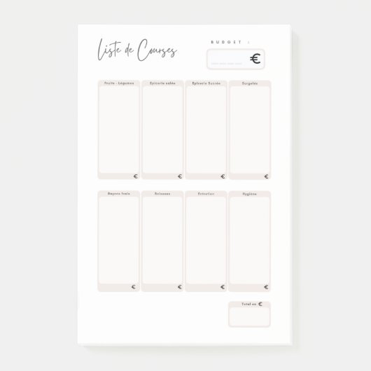 Post-it® Post-It Einkaufsliste Klebezettel (Vorderseite)