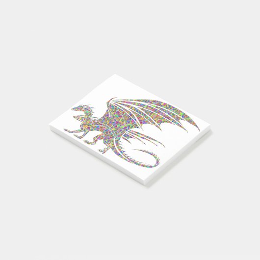 Post-it® Rainbow Dragon Tribal Tattoo Idee Geschen Post-it Klebezettel (angewinkelt)