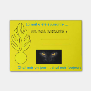 Post IT schwarze Katze! Schwierige Nacht Post-it Klebezettel