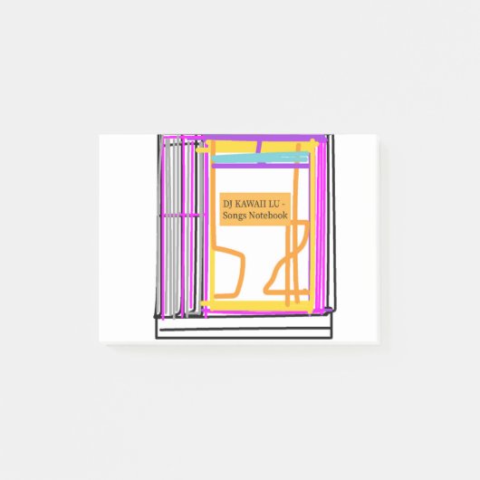 Post-it SUPPORT DJ KAWAII LU Klebezettel (Vorderseite)