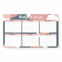 Post-it® Weekly To Do List Moderner Minimalist 