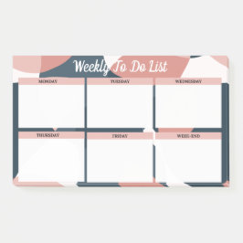 Post-it® Weekly To Do List Moderner Minimalist  Post-it Klebezettel