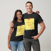 Post-it-Zettel, Dan, Katze tot,         Details T-Shirt (Unisex)