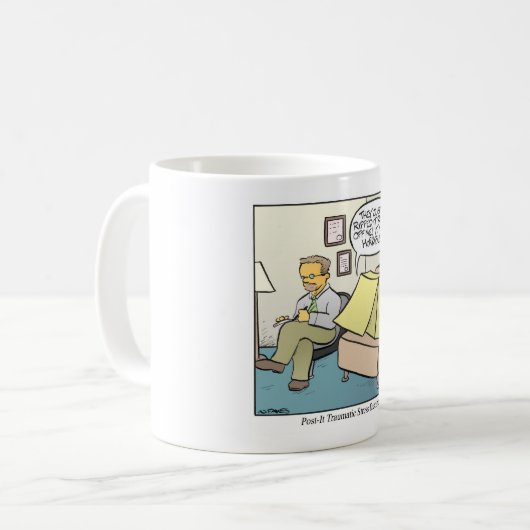 Post-it-Zettel Kaffeetasse (Vorderseite Links)