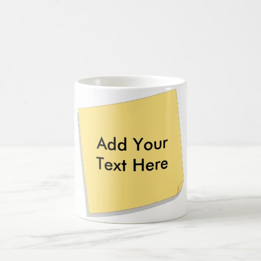 Post-Itanmerkung addieren Ihren eigenen Text Kaffeetasse (Mittel)