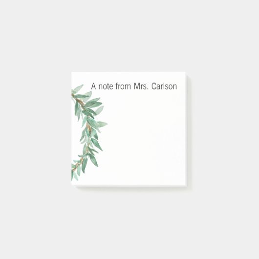 Post-Itanmerkung mit Kranz Post-it Klebezettel (Vorderseite)