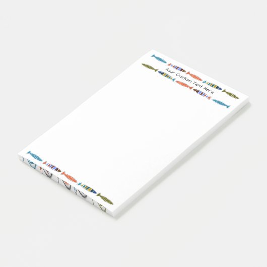 Post-Itanmerkungen Text des Fisch-Musters Post-it Klebezettel (angewinkelt)