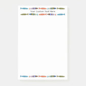 Post-Itanmerkungen Text des Fisch-Musters Post-it Klebezettel (Vorderseite)