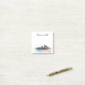 Post-Itanmerkungen Uhr-Hügel-Leuchtturm Rhode Post-it Klebezettel (Auf Schreibtisch)